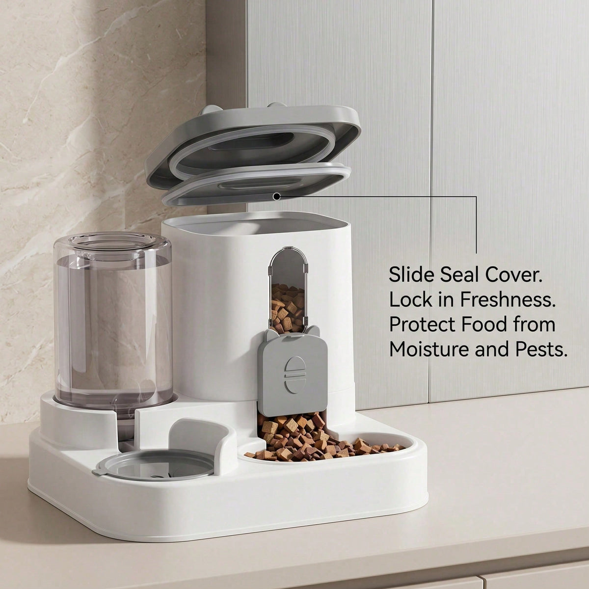 Gravity pet feeder and water dispenser, 2-in-1, view 8
